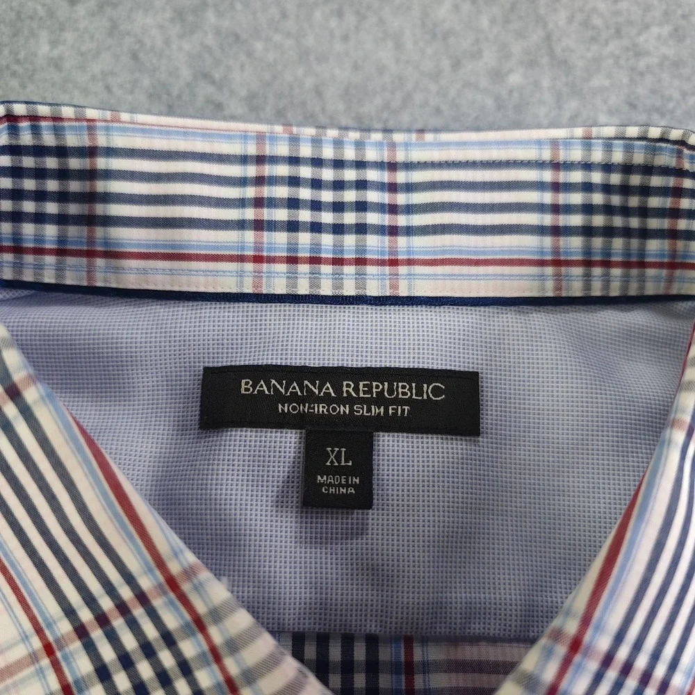 Banana Republic Shirt Mens XL Slim Fit Non Iron Long Sleeve Button Up Cotton